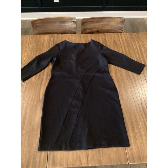 Doncaster Black Mini Shift Dress 3/4 Sleeve Formal Business Office Classic 14 - Picture 6 of 16